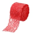 thumbnail image 1 of Unique Bargains Lace Trim 10 Yards 2 Inch Flower Elastic Lace Ribbons for Package Decoration Wedding Headbands Red, 1 of 5