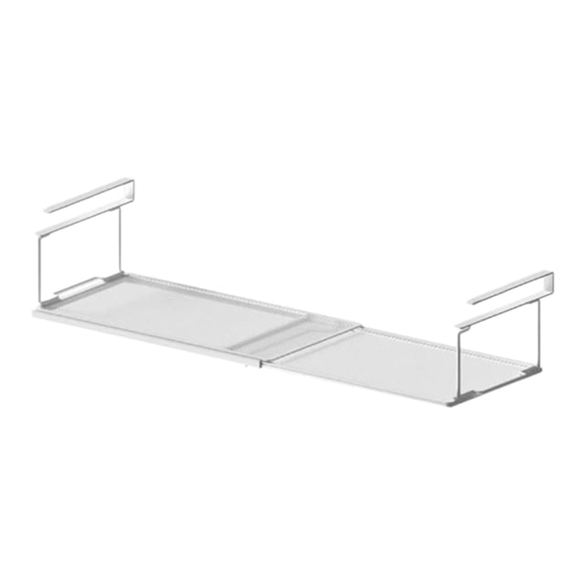 Cesta de almacenamiento retráctil para debajo del estante, fácil de instalar, para colgar debajo del gabinete, para guardarropas, estantería para el