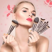 Makeup Brushes Sets, BESTOPE USTAR 20PCs Makeup Brushes Premium Synthetic Concealers Foundation Powder Eye Shadows Makeup Brushes with Champagne Gold Conical Handle