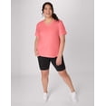 thumbnail image 5 of Hanes Just My Size Cotton Jersey Short Sleeve V-Neck T-Shirt (Plus ) Briny Pink 4X Women's, 5 of 5