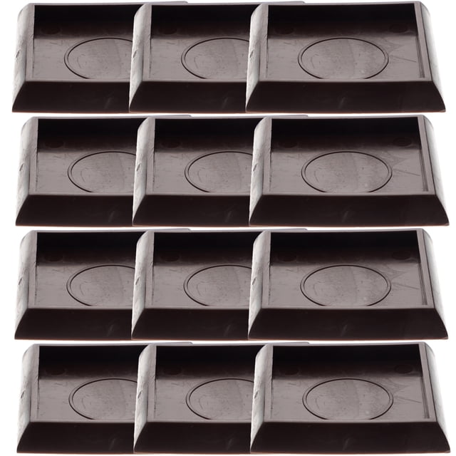 SHISUYAN 12Pcs Compact Furniture Coasters and Plastic Bed Stoppers for Professional Chair Wheel Protection