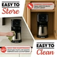 thumbnail image 4 of Gourmia 2-in-1 Coffee Maker, Single Serve Pod + 12 Cup Drip, K-Cup Compatible, Black, 4 of 10