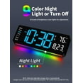 thumbnail image 3 of Digital Wall Clock, 16" Large Display Digital Clock with Remote Control, Auto-Dimming Wall Clock with Night Light, DST, Date Week,Temp for Living Room, Bedroom, Decor, Gift for Elderly, 3 of 8