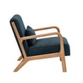 thumbnail image 5 of Aukfa Corduroy Mid Century Modern Accent Chair w/ Wood Frame&Pillow for Living Room, Peacock Blue, 5 of 10