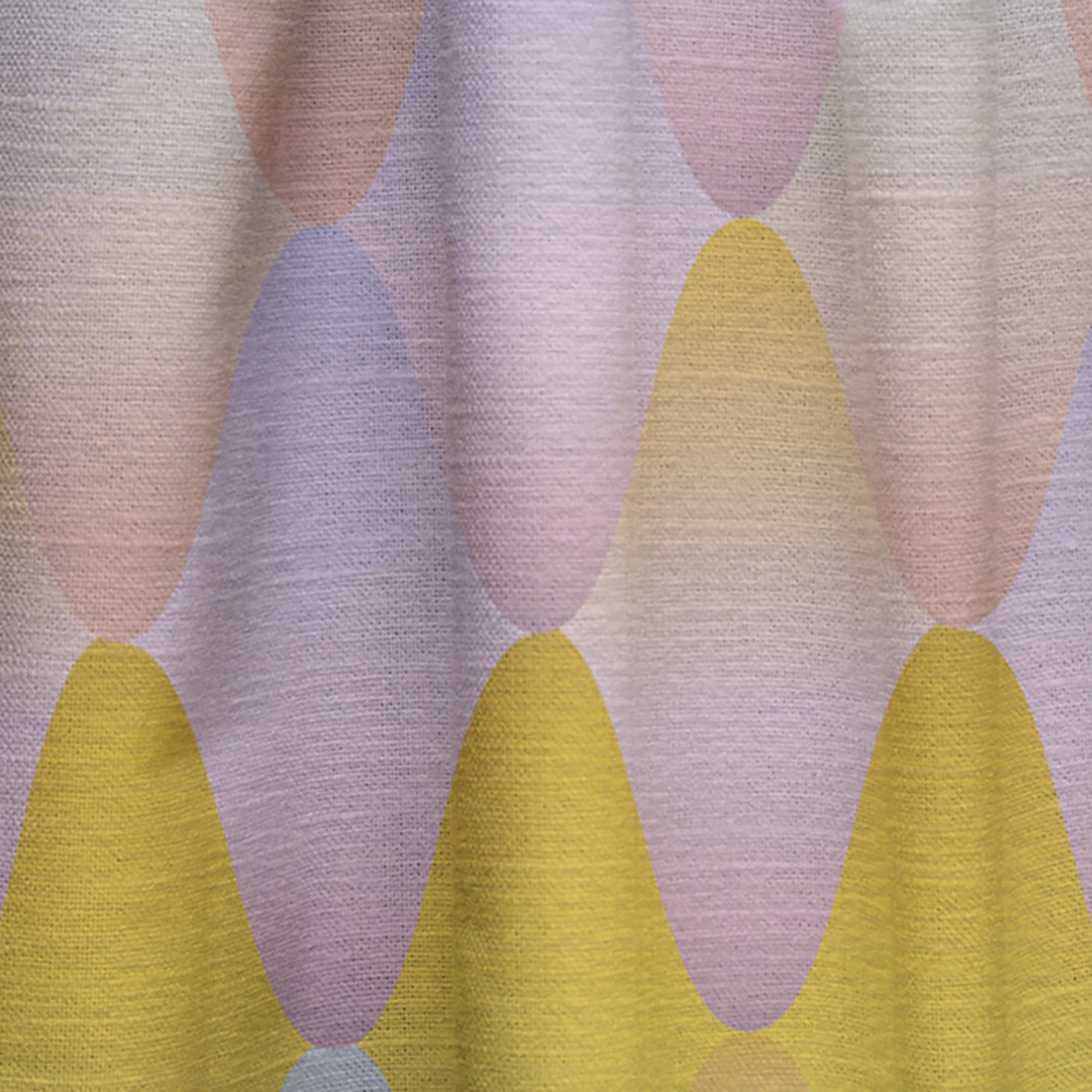 Designart 'Golden Diamond Geometrical Pattern II' Mid-Century Modern Curtain Panel