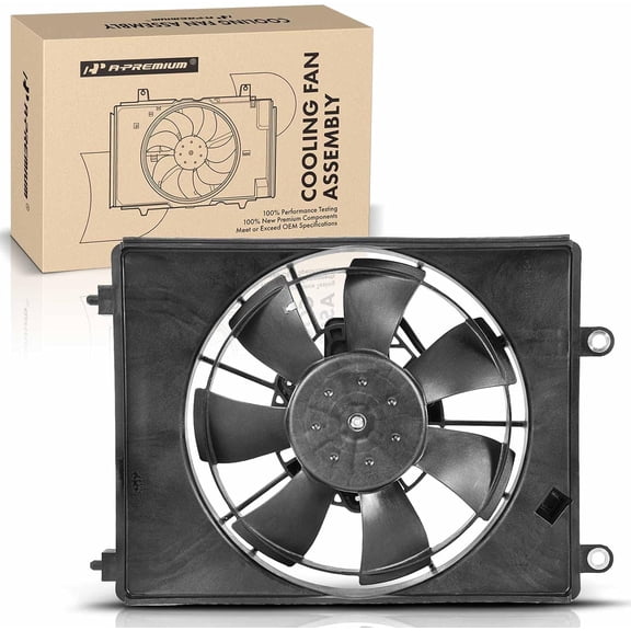A-Premium Engine Radiator Cooling Fan Assembly Compatible with Acura ILX 2016 2017 2018 2019 2020 2021, L4 2.4L Right Side, Replace# 38611R4HA01, 38615R4HA01