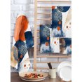 thumbnail image 2 of Navy Blue Burnt Orange Kitchen Dish Towels for Drying Dishes Set of 2, Abstract Geometric Vintage Waffle Weave Microfiber Hand Tea Bathroom Towels Quick Dry & Absorbent Towel 15.7x23.6, 2 of 7