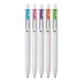 thumbnail image 1 of uniONE Gel Pen, Retractable, Medium 0.7 mm, Fashion Ink-Color Assortment, White Barrel, 5/Pack | Bundle of 5 Packs, 1 of 5