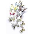 thumbnail image 1 of Wekity Mixed of 12PCS 3D Pink Butterfly Wall Stickers Decor Art Decorations (Silver), 1 of 5