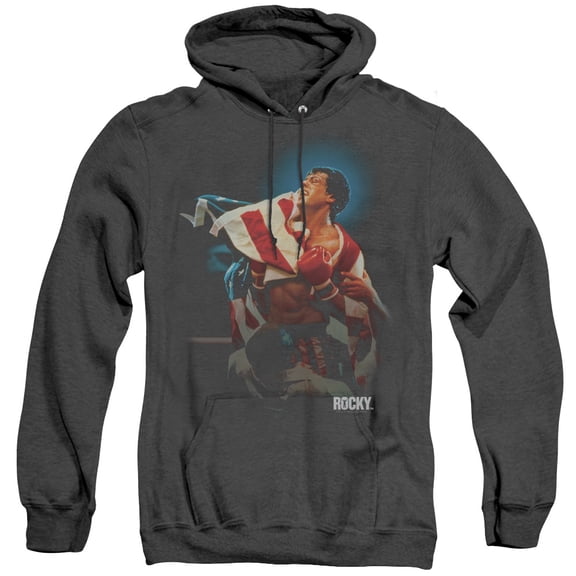 Rocky Victory Adult Heather Hoodie Sweatshirt Black