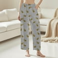 thumbnail image 2 of Puyaiuu Women's Christmas Plush Pajama Pants with Pockets, Soft Fleece Pants Holiday Print Gift, 2 of 6