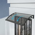 thumbnail image 4 of 40" Black & Gray Aluminum Door Awning - 110lb Heavy Duty Canopy with Upgraded Drainage & UV Protection, 4 of 14