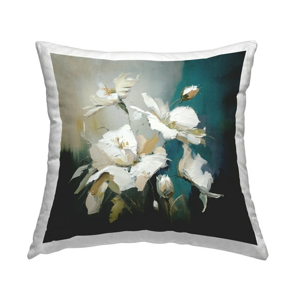 Stupell Industries Painterly Daubed Flowers Decorative Printed Throw Pillow Design by Svetlana Aleynikova.