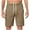 Khaki, variant on DAETIROS Mens Shorts Casual-Fashion Solid Drawstring Summer Shorts for Men Black