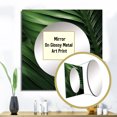 thumbnail image 3 of Designart "Embracing Exotic Palmscape In Emerald Hues I" Palms & Palm Trees Square Mirror For Wall Decor - Large Green Square Mirror Printed Wall Decor - Traditional Square Living Room Mirror, 3 of 5