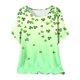 thumbnail image 2 of Puntoco Liquidación de blusas cortas para mujer, blusa de manga corta con estampado de moda para mujer, camiseta de cuello redondo, 2 of 5