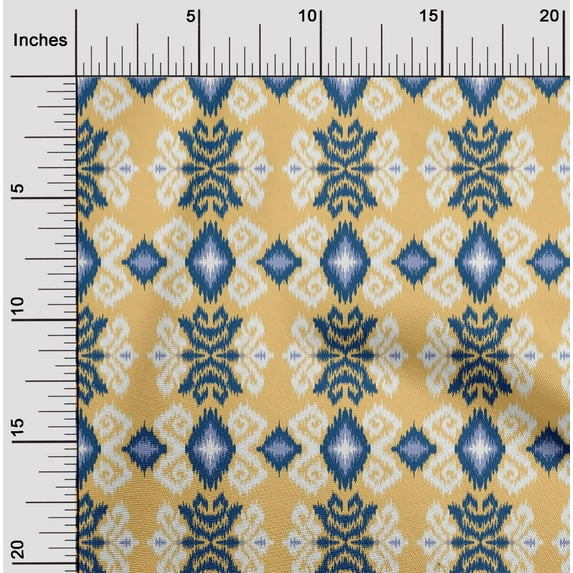 oneOone Polyester Lycra Fabric Diamond & Swirl Ikat Fabric Prints By Yard 56 Inch Wide