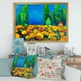 thumbnail image 3 of Designart 'Yellow Blossoming Flowers Landscape With Green Trees' Traditional Framed Art Print, 3 of 4