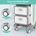 thumbnail image 2 of Ecojoy Mobile Trolley Cart, Portable Rolling Cart Beauty Salon Trolley Cart Storage Platform Carts with 330lbs Load, 2 Drawers, 1 Shelf and Handle, 2 of 8