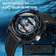 thumbnail image 6 of Men's Digital-Analog Sport Watch–Dual Time Display,Calendar, Alarm,Stopwatch,Waterproof Watch for Man with Silicone Strap Gift for Man, 6 of 8