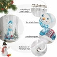 thumbnail image 6 of Christmas Shower Curtain, Blue Snowman Xmas Tree Balls Winter Snowflakes Waterproof Fabric Shower Curtains with 12 Hooks, Bathroom Curtain Set for Bathroom Accessories Decor, 48 x 72 Inches, 6 of 9