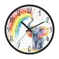 thumbnail image 2 of Elephant Color Spraying Luminous Wall Clock with Sound-Activated LED 12-Inch Silent Acrylic Timepiece for Bedroom Livingroom or Office, 2 of 8