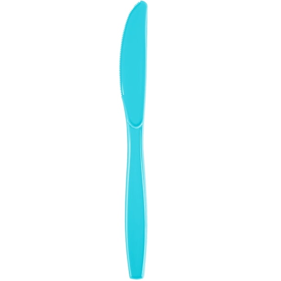 Premium 24 Count Plastic Knives -  Bermuda Blue
