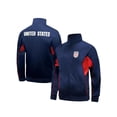 thumbnail image 2 of Icon Sports Licensed US Soccer Federation Soccer Zipper Jacket - Adult Size - Athletic Panel - Navy/Red Small, 2 of 4