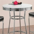 thumbnail image 2 of Kingfisher Lane 30" Round Pub Table in White and Chrome, 2 of 3