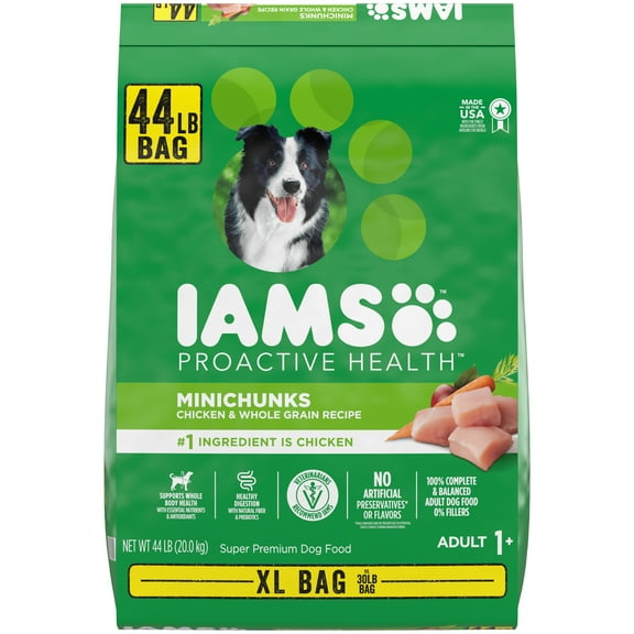 Iams Proactive Health Minichunks Adult Small Kibble Dry Dog Food With Real Chicken, 44 Lb. Bag