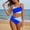 Blue, variant on Women's 2 Piece High Waisted Bikini Sets Color Block Popular Swimsuit Summer Beach Bathing Suits,Pink,Women's S-XXL