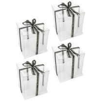 RENACLIPY Durable Clear Cake Boxes for Birthday Parties and 4Pcs