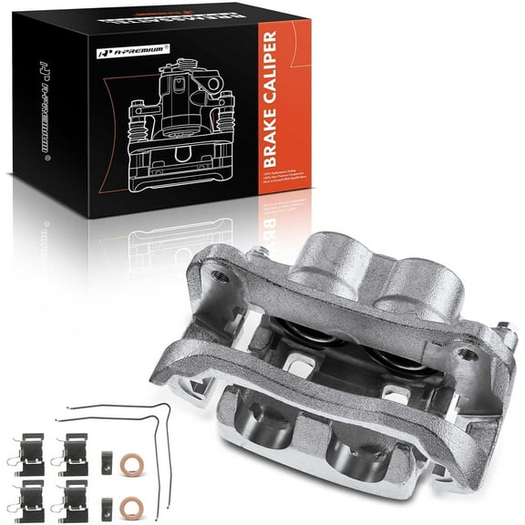 A-Premium Disc Brake Caliper Assembly with Bracket Compatible with Toyota Highlander 2012-2013 Toyota Sienna Lexus RX350 2010-2015 Front Passenger Side