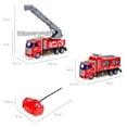 Best Choice Products 2Pack Remote Control Fire Truck Toy RC Cars with