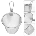 thumbnail image 4 of EeaseMX Práctico colador de fideos, colador de malla inoxidable, cesta de fideos para el hogar, accesorio de cocina, 4 of 8