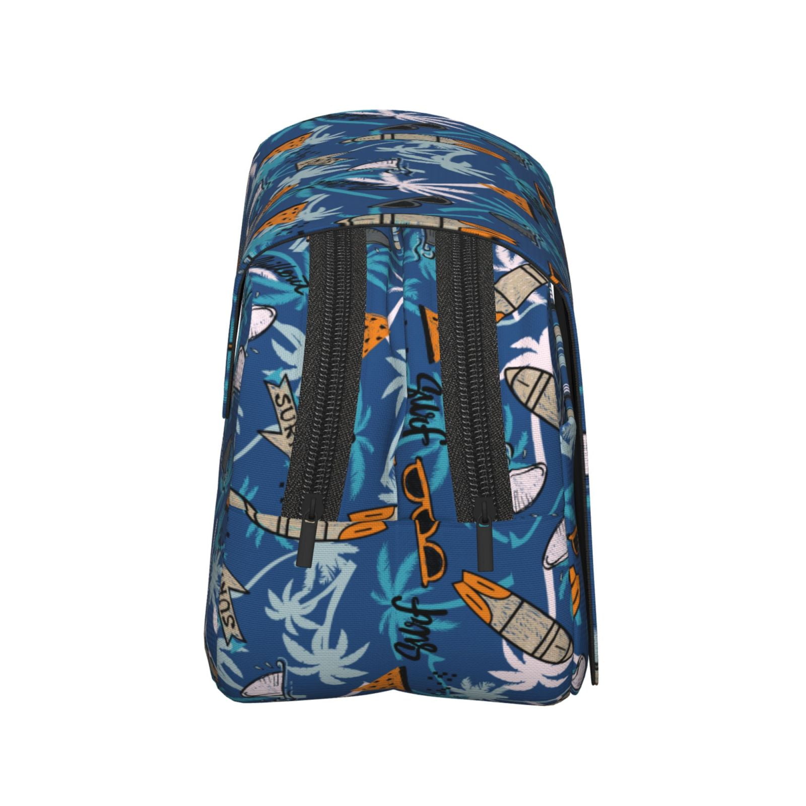 Rateoe Hawaiian Style Pattern Double Clamshell Pen Case, Storage Organizer with Two Zipper Compartments– Holds Up to 50 Pencils & Pens