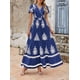 thumbnail image 3 of Vestido largo PRETTYGARDEN para mujer, verano 2025, cuello en V, estampado floral, 3 of 8