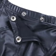 thumbnail image 7 of Men Shiny Leather Boxer, Sexy Open Crotch, Soft Matte Leather, Shaping Short Pants, 7 of 7