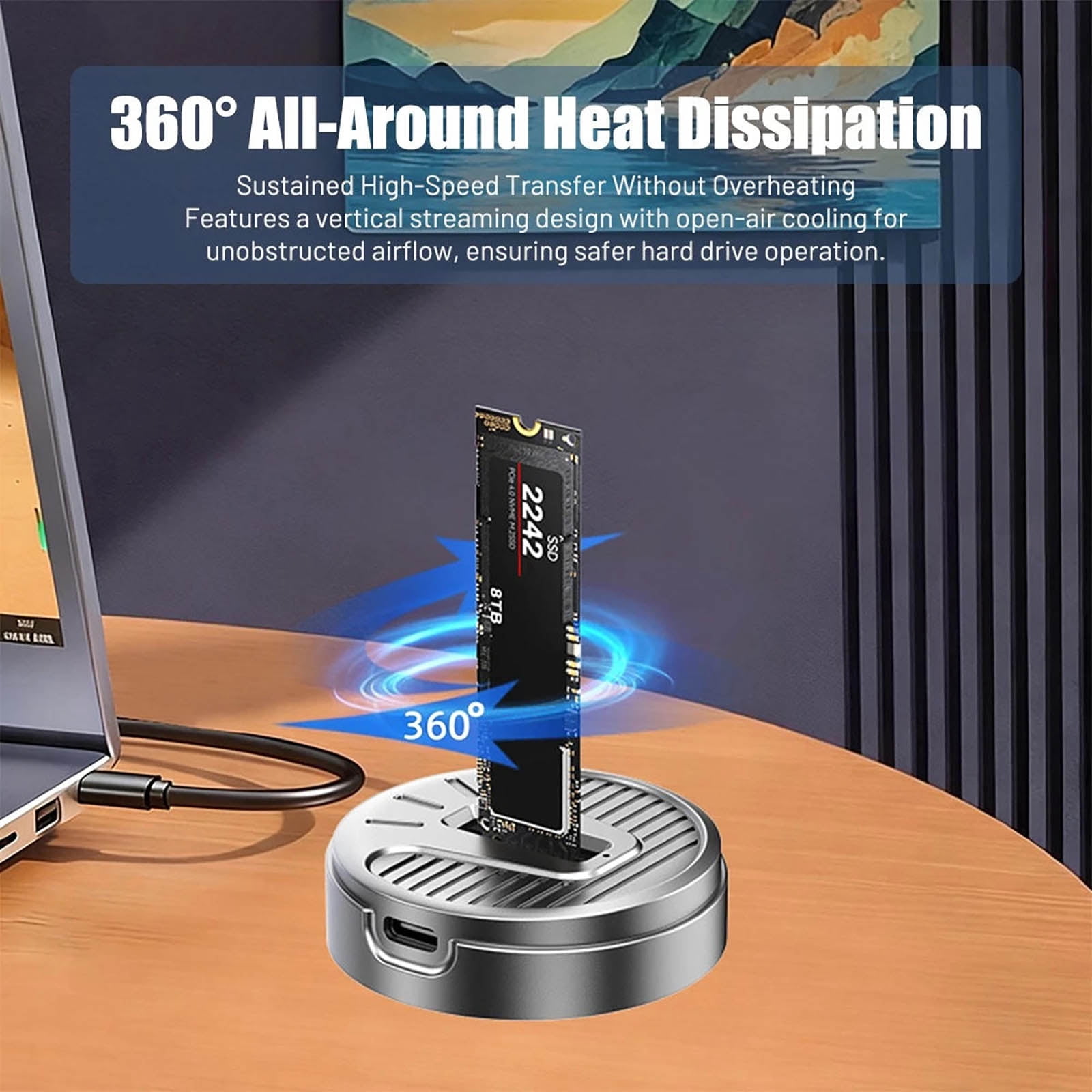 JIAHAOO M Key M&B Key M.2 SSD Dock Type-C 3.1 Hot Swap Function For 8TB SSD External Data Reading Application