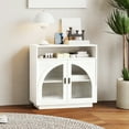 thumbnail image 2 of Pusnapku 31" Buffet Sideboard Cabinet, Morden Entryway Table with Adjustable Shelf and 2 Doors, Wood Credenza, Accent Cabinet for Kitchen, Living Room, 2 of 9