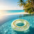 thumbnail image 7 of Tepsmf Inflatable Pool Floats, Pool Tube Rings, Swim Tubes, Pool Floaties, Beach Swimming Party Floats for Adults Swim Ring Fun Print Pool Lounger Tube for Summer Green, 7 of 7