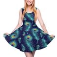 thumbnail image 2 of 2024 Clothing Oversize Women Summer Dress Skate Print Streetwear Waist High Dresses Vintage Feathers Bird Peacock Dress Design Animal, 2 of 7