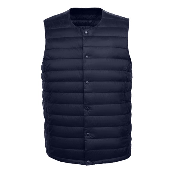 Men's Casual Jackets | Men's Round Neck Down Vest Jacket Coat Gilet With White Down Packable Down Gilet With Water Outer Jacket