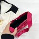 thumbnail image 2 of Bolso de axila para mujer, bolso de mano con nudo de lazo, bolso de mano elegante, bolso de compras (rosa roja) Ndcxsfigh Para Estrenar, 2 of 8