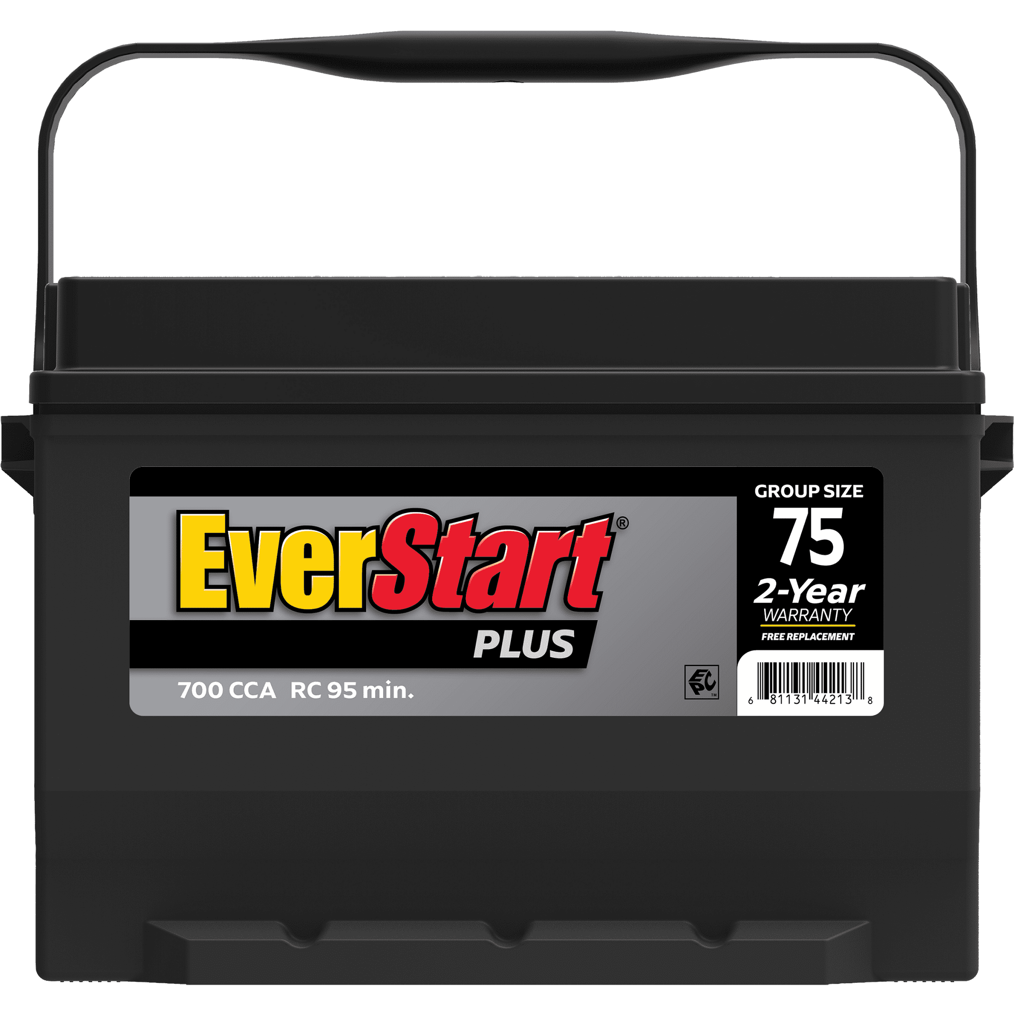 EverStart Plus Lead Acid Battery 12 Automotive Battery Group Size 75, 600 CCA Side Post for Car