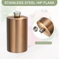 thumbnail image 4 of Uxcell 9oz 258ml Stainless Steel Hip Flask for Camping Hiking Outdoor Activity, Gold, 4 of 6