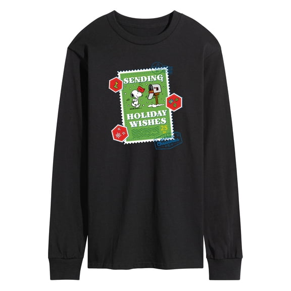Peanuts - Christmas - Sending Holiday Wishes - Men's Long Sleeve T-Shirt