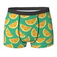 thumbnail image 6 of Mens Underwear Boxer Briefs - cartoon Lemon orange Comfort Breathable men's boxer briefs with Flex Waistband, 6 of 7