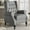 Dark Grey-Wing Back, variant on Jocisland Wingback Recliner Chair for Living Room,High Back and Thick Armrest,Fabric Light Beige