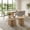 Retro Style Nesting Coffee, variant on Nesting Coffee Table Set with Round Tops and Crisscross Legs - Walnut Finish